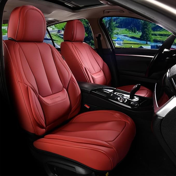 Coverado Car Seat Covers Full Set, Car Seat Protector Waterproof, Nappa Leather by COVERADOAUTO