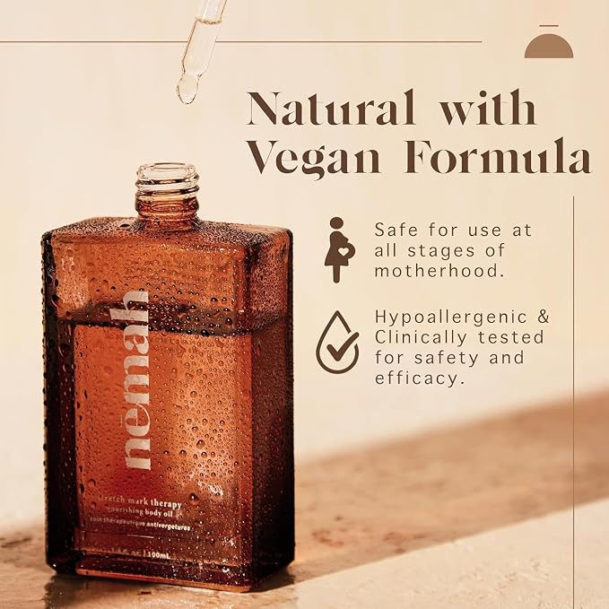 Nemah - Nourishing Belly Oil for Pregnant Women - Hydrating Stretch Mark Oil - - Image 5