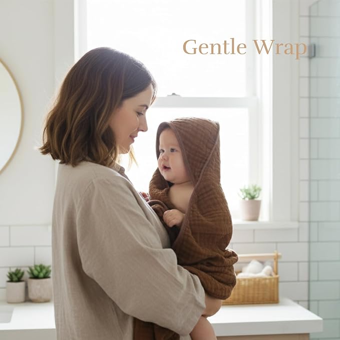4-Piece Muslin Bath Towel Set - Image 2