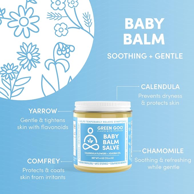Green Goo Baby Balm, Organic Gentle Moisturizing & Soothing Baby Lotion - Image 2