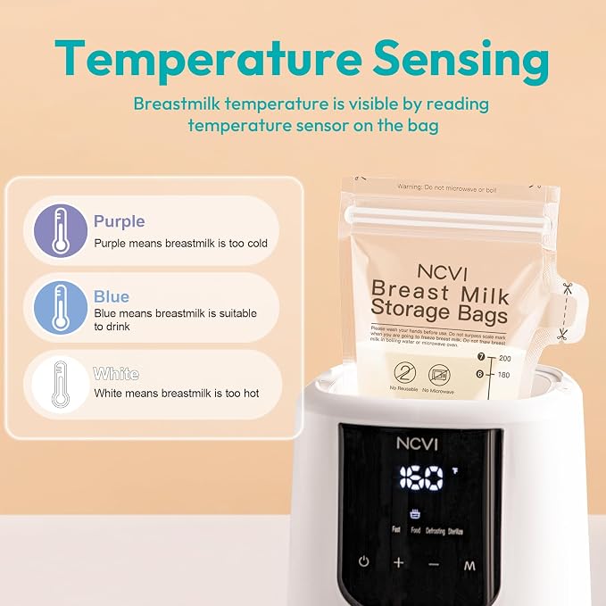 NCVI Breastmilk Storage Bags, 7oz Breast Milk Storage Bags - Image 2
