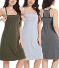 SUIEK 3-Pack Maternity Nursing Nightgown Cotton Breastfeeding Dress Pregnancy by SUIEK