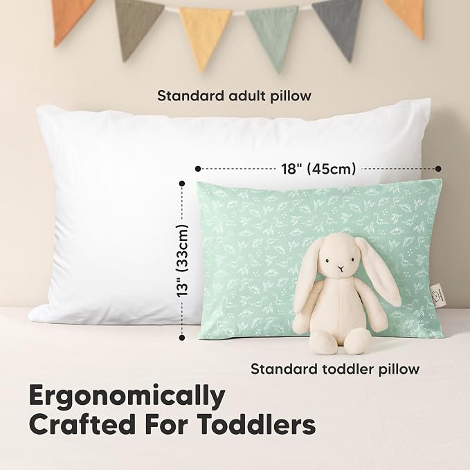 KeaBabies 2-Pack Toddler Pillow 13x18 - Image 3