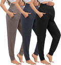 3 Pack Women's Maternity Sweatpants Over The Belly Pregnancy Jogger Pants by Unknown