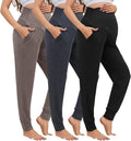 3 Pack Women's Maternity Sweatpants Over The Belly Pregnancy Jogger Pants by Unknown