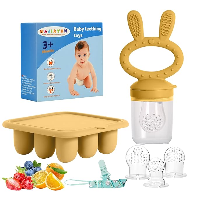 WAJIAYON Baby Breastmilk Popsicle Molds & Baby Fruit Feeder, Baby Food Freezer by WAJIAYON