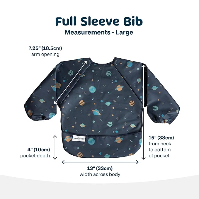 Tiny Twinkle Long Sleeve Bib for Babies & Toddlers – Waterproof Smock Bib for - Image 6