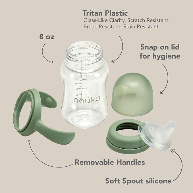 nouka Soft Spout Tritan Sippy Cup | Leak Proof and Easy Grip | Removable - Image 4