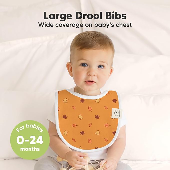 8-Pack Organic Baby Bibs for Boys, Girls - Image 2