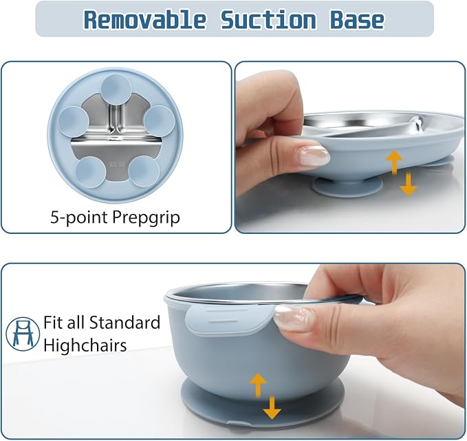 Stainless Steel Kids Plates and Bowls Set - Image 4