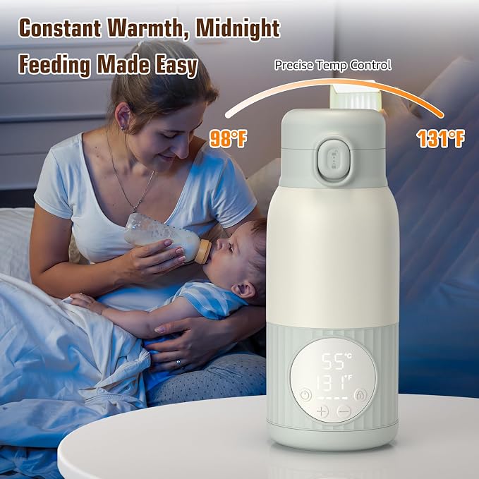 Portable Bottle Warmer for Breast Milk, Formula or Water 13oz Large Capacity - Image 6