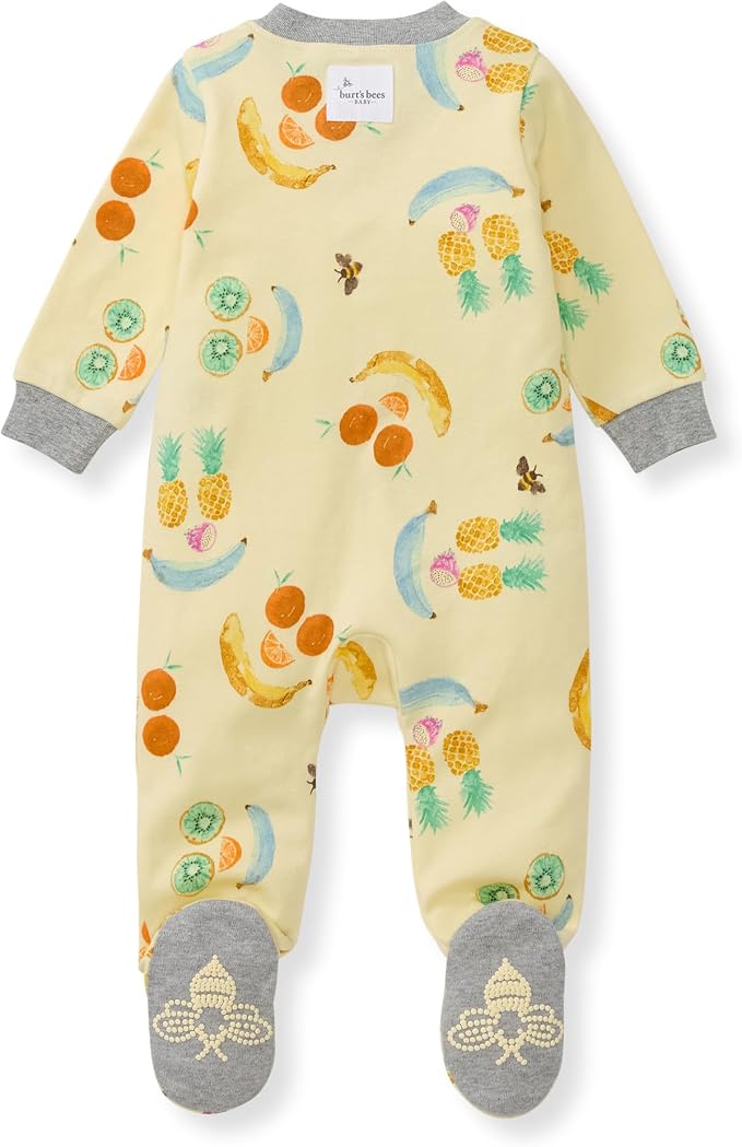 Burt’s Bees Baby Boys' One-Piece Sleep and Play 100% Organic Cotton PJs - Image 2