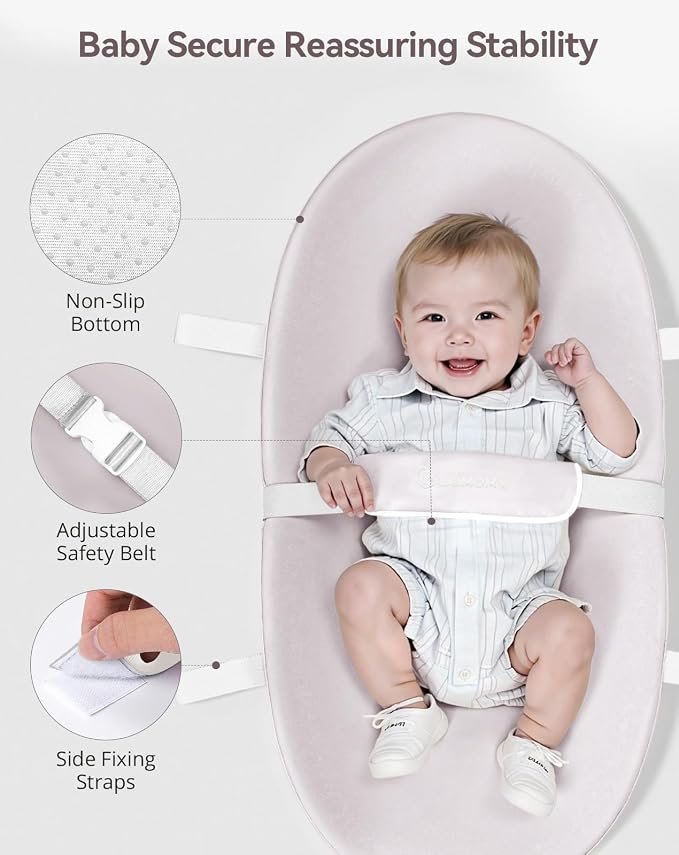 COMOMY Baby Changing Pad with Wipeable & Waterproof PU Cover, Contoured Diaper - Image 4