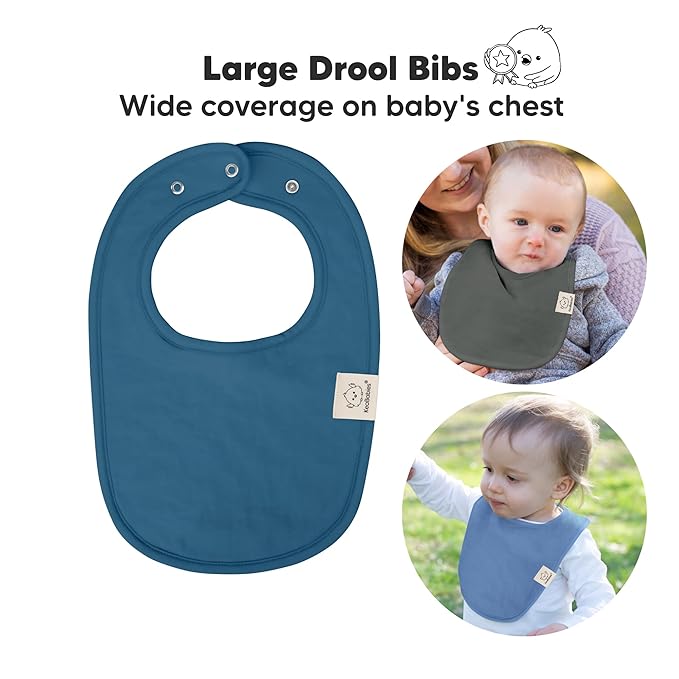 8-Pack Organic Baby Bibs for Boys, Girls - Image 2