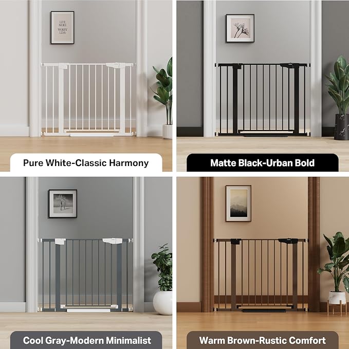Cumbor 29.7-40.6" Baby Gate for Stairs, Baby Essential Safety Gate, Mom's - Image 3