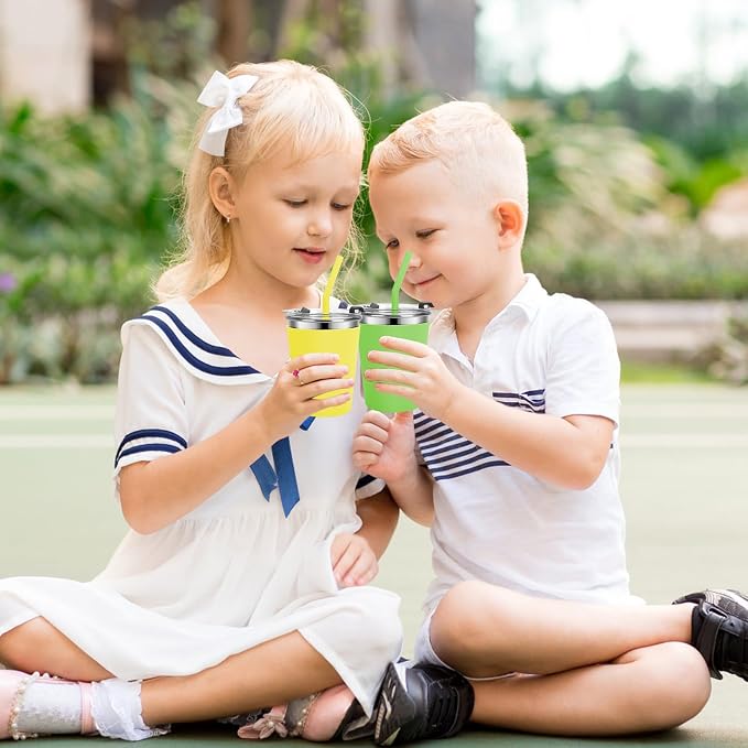 Kids Cups with Straws and Lids, 5 Pack 12oz Spill Proof Toddlers Straws Tumbler - Image 7