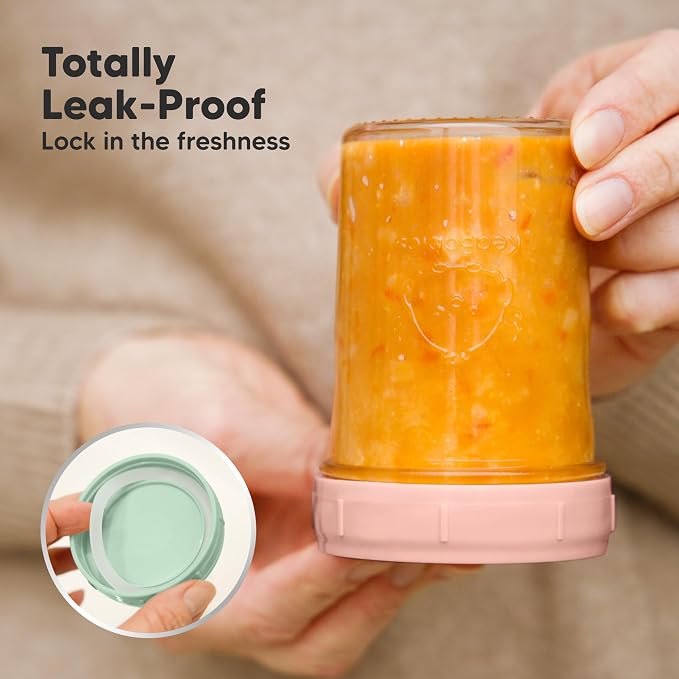 KeaBabies 4pk 8oz Glass Baby Food Containers - Image 3