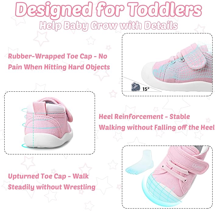Baby Walking Shoes Toddler Girl Boy Soft Sole Breathable Cotton Canvas Shoes - Image 5