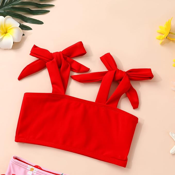 Toddler Swimsuit Girl Color Block Stripe Swimwear Baby Girl Summer Beach - Image 4