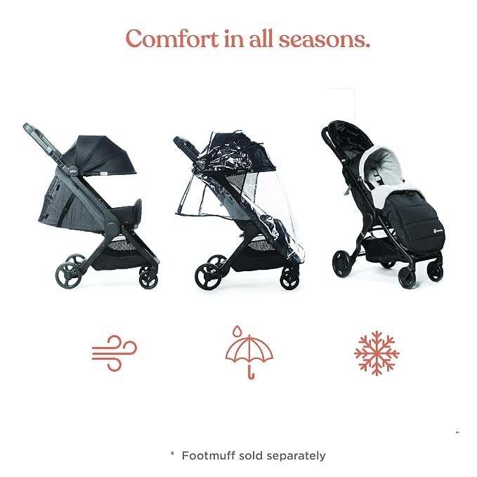 Ergobaby Metro+ Compact Baby Stroller, Lightweight Umbrella Stroller Folds Down - Image 5
