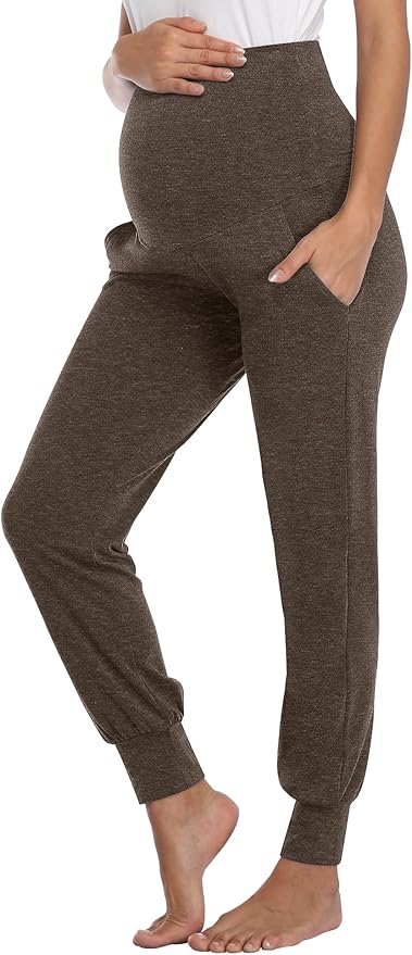 AMPOSH Women's Maternity Pants Stretchy Lounge Workout Pants Casual Loose Comfy by AMPOSH