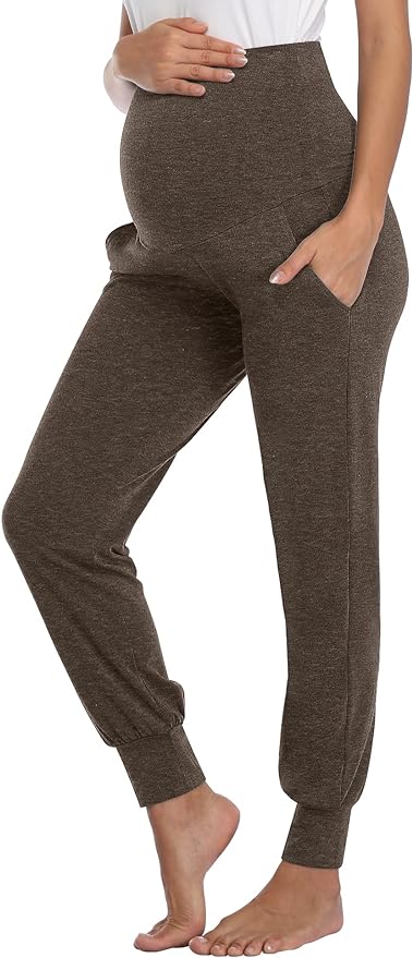 AMPOSH Women's Maternity Pants Stretchy Lounge Workout Pants Casual Loose Comfy by AMPOSH