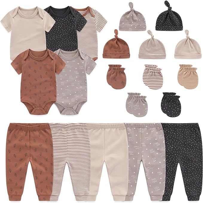 Unisex Baby Boy Girl Bodysuits Sets 20 Pack Cotton Casual New Born Clothes by JELYLOVE