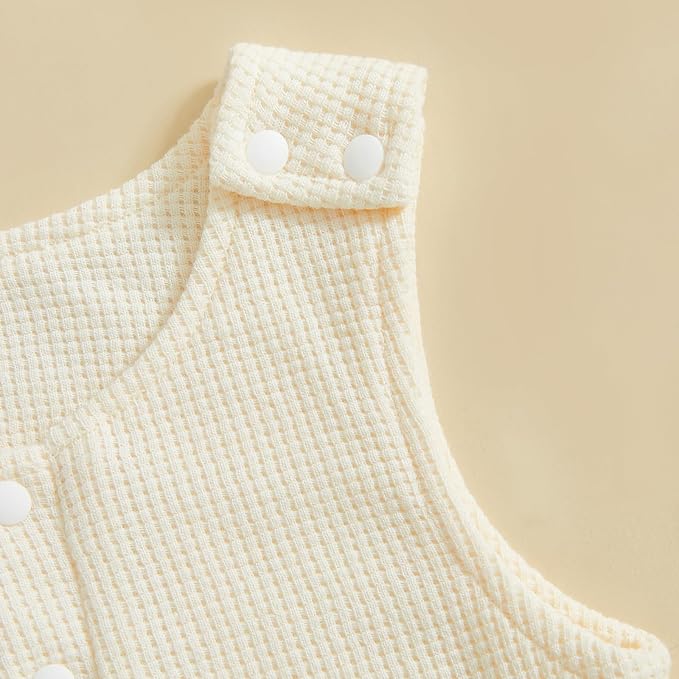 Kuriozud Newborn Infant Unisex Baby Boy Girl Clothes Button Romper Jumpsuit - Image 5