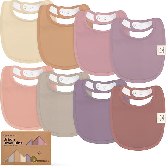 8-Pack Organic Baby Bibs for Boys, Girls by KeaBabies
