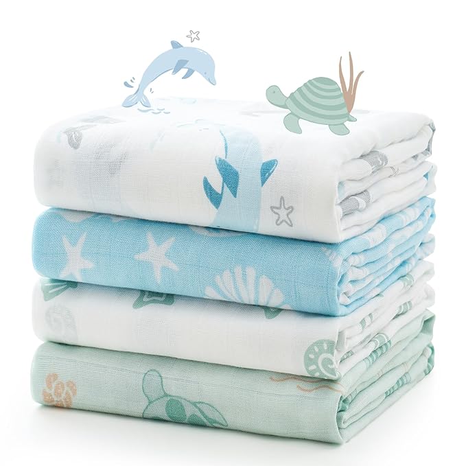 Momcozy Muslin Swaddle Blankets, Ultra Soft Neutral Registry Essentials by Momcozy