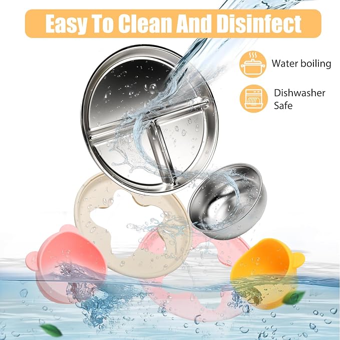 Stainless Steel Baby Plate and Bowls - Image 6