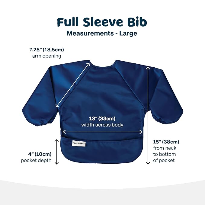 Tiny Twinkle Long Sleeve Bib for Babies & Toddlers – 2 Pack Waterproof Smock - Image 6