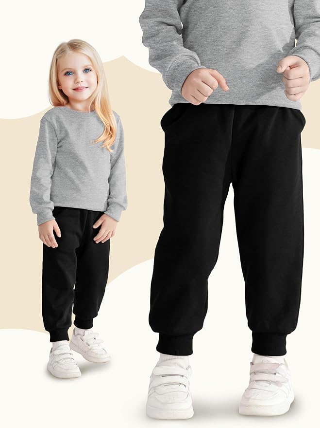 HXP 3 Pack Toddler Sweatpants Cotton Toddler Boys Girls Unisex Sweatpants Pants - Image 4