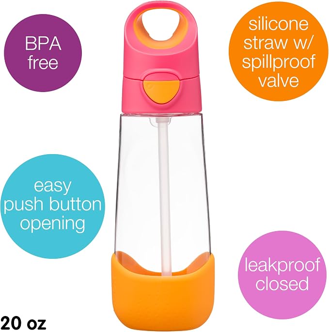 b.box Kids Water Bottle – 20oz Tritan Toddler Drink Bottle - Image 5