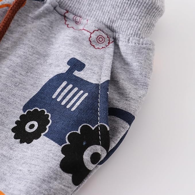 Boys Pants, Toddler 3 Pack Drawstring Elastic Sweatpants Cartoon Active Joggers - Image 7