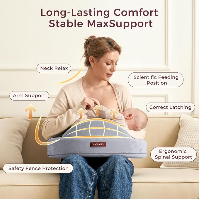 Momcozy Innovative Safety Fence Nursing Pillow - Image 3