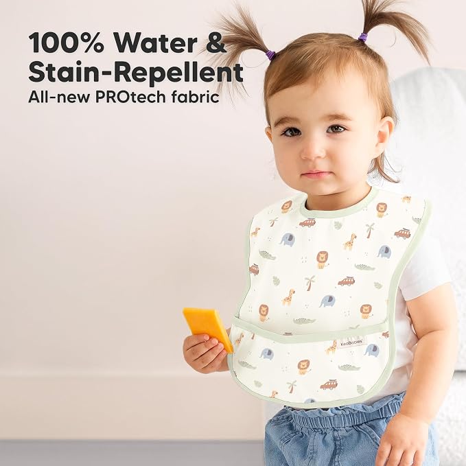 3-Pack Waterproof Baby Bibs for Eating - Image 2