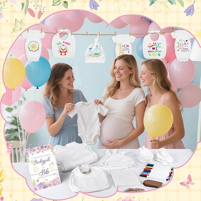 162Pcs Baby Shower Game Decorations Kit - Image 5