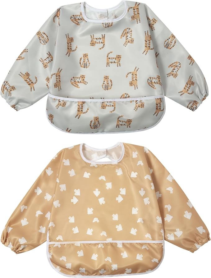 Little Dimsum Baby Bib with Pocket Waterproof Toddler Bibs Infant Feeding Bibs by LittleDimsum