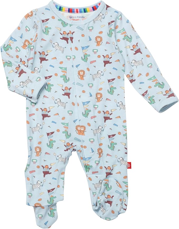 Magnetic Me Boys Modal Magnetic Baby Footie Pajamas | Silky Soft Modal Fabric | by magneticme