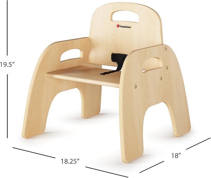 Foundations Simple Sitter Low Wood Feeding Chairs Multipack, Wide No-Tip Base - Image 3