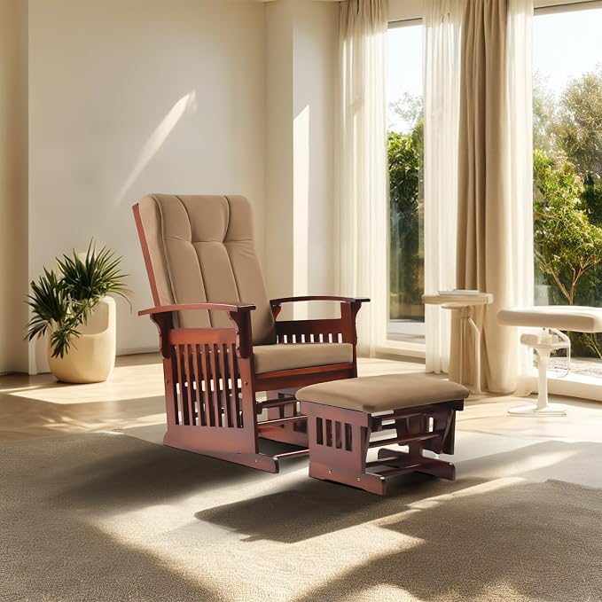 Solid Wood Rocking Glider Chair - Image 2