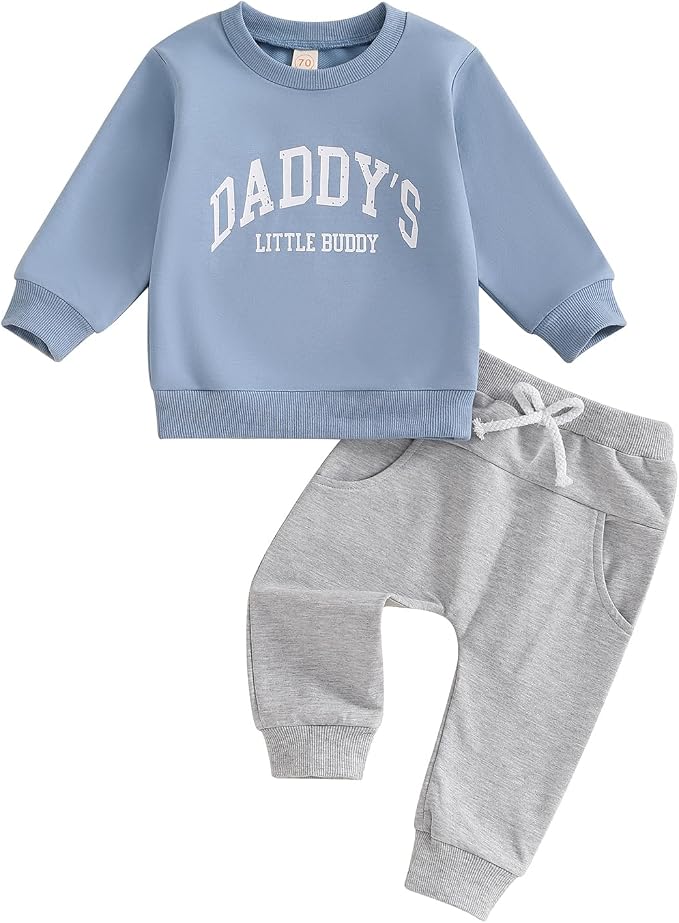 Toddler Baby Boy Fall Winter Outfit Long Sleeve Letter Print Sweatshirts and by Sejardin