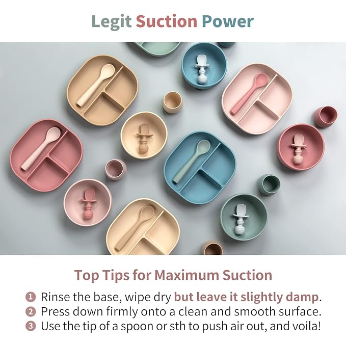 SAMiGO Silicone Baby Feeding Set, Baby Led Weaning Supplies, Suction Bowl Plate - Image 3
