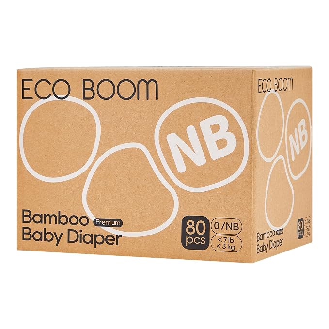 ECO BOOM Preemie Diapers, Viscose from Bamboo Diapers, Natural Soft Disposable by ECOBOOM