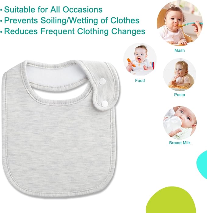 Baby Bibs Soft and Absorbent Organic Cotton Bandana Drool Bibs Set - Image 2