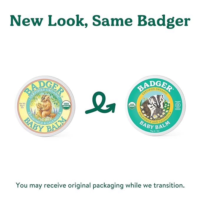 Badger - Baby Balm, Chamomile & Calendula, Certified Organic Baby Balm - Image 3