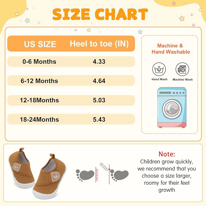 FEETCITY Baby First Walking Shoes Wide Baby Shoes Infant Sneakers Newborn Crib - Image 7