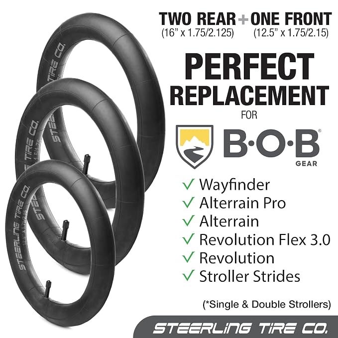 Two 16'' x 1.5/1.75 & One 12.5'' x 1.75/2.15 Extra Thick Inner Tire Tube - Image 3