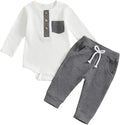 fhutpw Baby Boy Clothes 3 6 12 18 Months Ribbed Knitted Long Sleeve Romper and by fhutpw